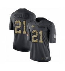 Kansas City Chiefs #21 Bashaud Breeland Limited Black 2016 Salute to Service Football Jersey