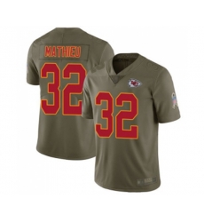 Kansas City Chiefs #32 Tyrann Mathieu Limited Olive 2017 Salute to Service Football Jersey
