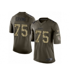 Kansas City Chiefs #75 Cameron Erving Limited Green Salute to Service NFL Jersey