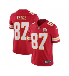 Kansas City Chiefs #87 Travis Kelce Red Team Color Vapor Untouchable Limited Player Football Jersey