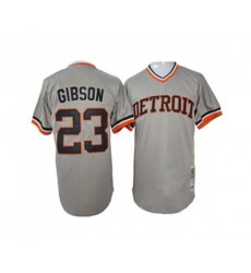1968 Detroit Tigers #23 Kirk Gibson Replica Grey Throwback Baseball Jersey