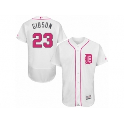 Detroit Tigers #23 Kirk Gibson Authentic White Fashion Flex Base MLB Jersey
