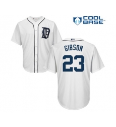 Detroit Tigers #23 Kirk Gibson Replica White Home Cool Base Baseball Jersey