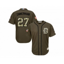 Detroit Tigers #27 Jordan Zimmermann Green Salute to Service Stitched Baseball Jersey