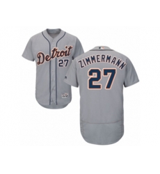 Detroit Tigers #27 Jordan Zimmermann Grey Flexbase Authentic Collection MLB Jersey