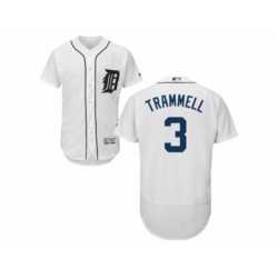 Detroit Tigers #3 Alan Trammell White Flexbase Authentic Collection MLB Jersey