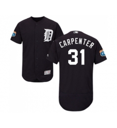 Detroit Tigers #31 Ryan Carpenter Navy Blue Alternate Flex Base Authentic Collection Baseball Jersey