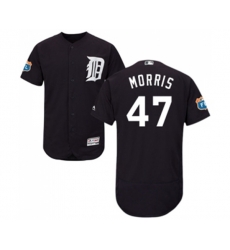 Detroit Tigers #47 Jack Morris Navy Blue Alternate Flex Base Authentic Collection Baseball Jersey