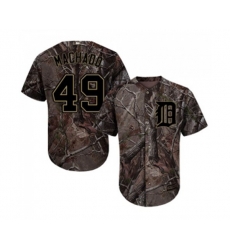 Detroit Tigers #49 Dixon Machado Authentic Camo Realtree Collection Flex Base Baseball Jersey