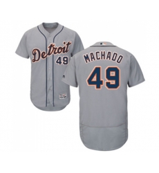 Detroit Tigers #49 Dixon Machado Grey Road Flex Base Authentic Collection Baseball Jersey
