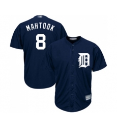 Detroit Tigers #8 Mikie Mahtook Replica Navy Blue Alternate Cool Base Baseball Jersey