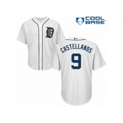 Detroit Tigers #9 Nick Castellanos Authentic White Home Cool Base MLB Jersey