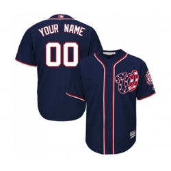 Washington Nationals Customized Replica Navy Blue Alternate 2 Cool Base Baseball Jersey