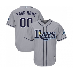 Tampa Bay Rays Customized Replica Grey Road Cool Base Baseball Jersey