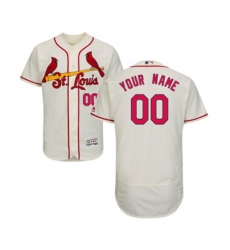 St. Louis Cardinals Customized Cream Alternate Flex Base Authentic Collection Baseball Jersey