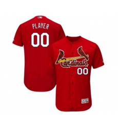St. Louis Cardinals Customized Red Alternate Flex Base Authentic Collection Baseball Jersey