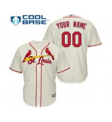 St. Louis Cardinals Customized Replica Cream Alternate Cool Base Baseball Jersey