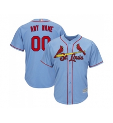 St. Louis Cardinals Customized Replica Light Blue Alternate Cool Base Baseball Jersey