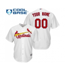 St. Louis Cardinals Customized Replica White Home Cool Base Baseball Jersey