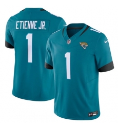 Jacksonville Jaguars #1 Travis Etienne Jr Teal Vapor Untouchable Limited Stitched Jersey