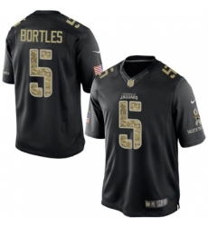 Jacksonville Jaguars #5 Blake Bortles Elite Black Salute to Service NFL Jersey
