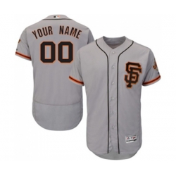 San Francisco Giants Customized Grey Alternate Flex Base Authentic Collection Baseball Jersey