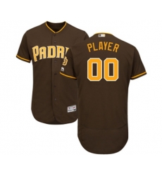 San Diego Padres Customized Brown Alternate Flex Base Authentic Collection Baseball Jersey
