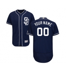 San Diego Padres Customized Navy Blue Alternate Flex Base Authentic Collection Baseball Jersey