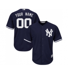 New York Yankees Customized Replica Navy Blue Alternate Baseball Jersey
