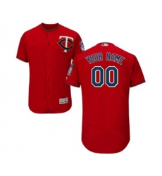 Minnesota Twins Customized Authentic Scarlet Alternate Flex Base Authentic Collection Baseball Jersey