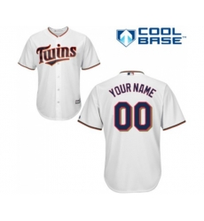 Minnesota Twins Customized Replica White Home Cool Base Baseball Jersey