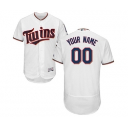 Minnesota Twins Customized White Home Flex Base Authentic Collection Baseball Jersey