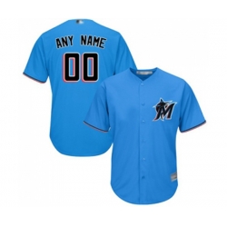 Miami Marlins Customized Replica Blue Alternate 1 Cool Base Baseball Jersey
