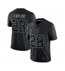 Indianapolis Colts #28 Jonathan Taylor Black Reflective Limited Stitched Football Jersey