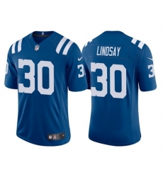 Indianapolis Colts #30 Phillip Lindsay Blue Stitched Football Jersey