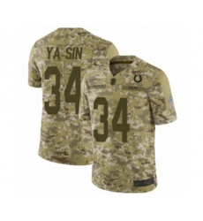 Indianapolis Colts #34 Rock Ya-Sin Limited Camo 2018 Salute to Service Football Jersey