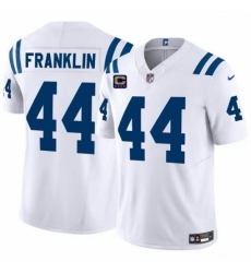 Indianapolis Colts #44 Zaire Franklin White 2024 F U S E With 4 Star C Patch Vapor Limited Stitched Football Jersey