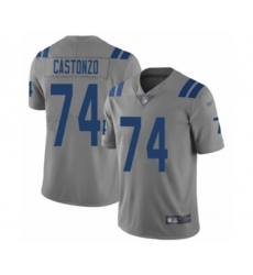Indianapolis Colts #74 Anthony Castonzo Limited Gray Inverted Legend Football Jersey