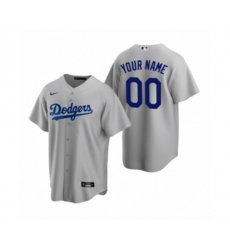 Los Angeles Dodgers Custom Nike Gray Replica Alternate Jersey