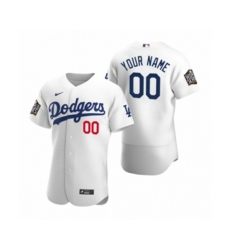 Los Angeles Dodgers Custom Nike White 2020 World Series Authentic Jersey