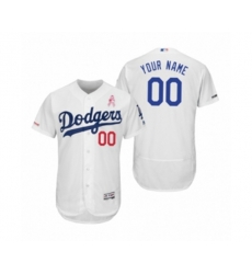 Los Angeles Dodgers Custom White 2019 Mothers Day Flex Base Home Jersey
