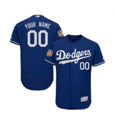 Los Angeles Dodgers Customized Royal Blue Flexbase Authentic Collection Baseball Jersey
