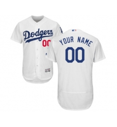 Los Angeles Dodgers Customized White Home Flex Base Authentic Collection Baseball Jersey