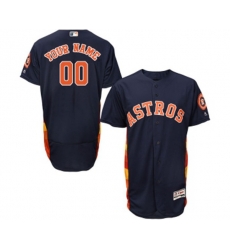 Houston Astros Customized Navy Blue Alternate Flex Base Authentic Collection Baseball Jersey