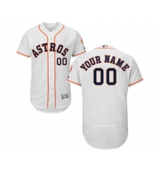 Houston Astros Customized White Home Flex Base Authentic Collection Baseball Jersey