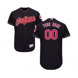 Cleveland Indians Customized Navy Blue Alternate Flex Base Authentic Collection Baseball Jersey