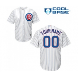 Chicago Cubs Customized Replica White Home Cool Base Baseball Jersey