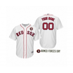 2019 Armed Forces Day Custom Boston Red Sox White Cool Base Jersey
