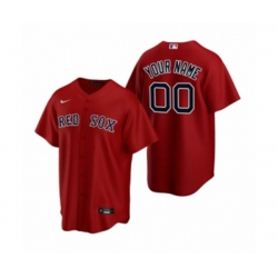 Boston Red Sox Custom Nike Red Replica Alternate Jersey