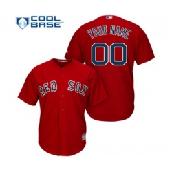 Boston Red Sox Customized Replica Red Alternate Home Cool Base Baseball Jersey